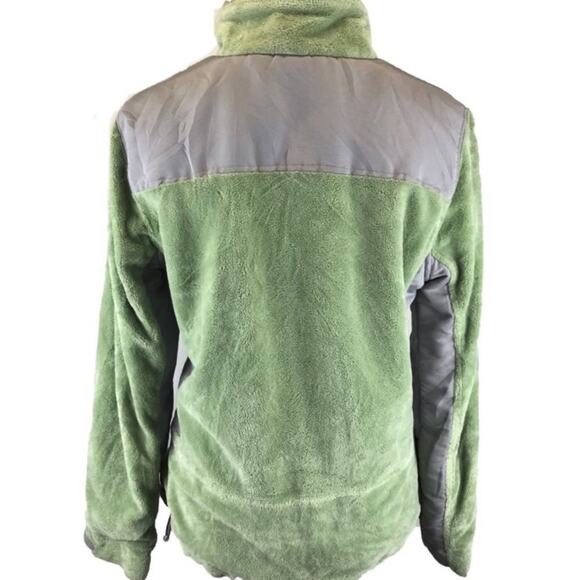 Free Country Jacket Coat Fleece Size Medium 8-10 Light Green Gray Zip Up Pockets - Picture 3 of 8
